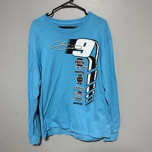 Chase Elliott Hendrick Motorsports Team Collection Aqua Long Sleeve Size L